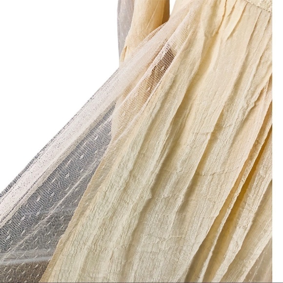 J Gee Peasant Style Gauze Dress in Straw size S - Picture 7 of 11